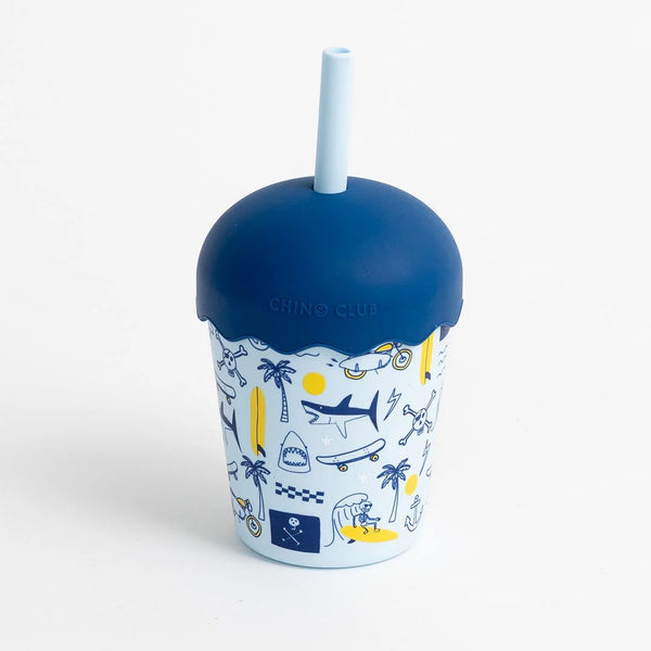 Mini Smoothie Cup & Straw 200ml | Rad Times by Chino Club. Australian Art Prints, Gifts, Fashion and Homewares. Green Door Decor. www.greendoordecor.com.au