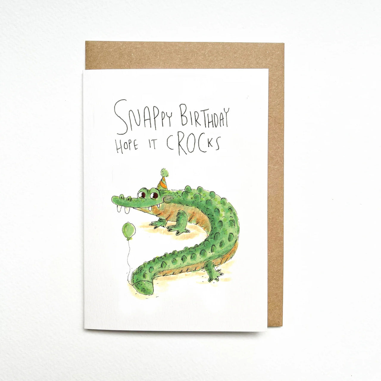 Snappy Birthday, Hope Its Crocs | Greeting Card by Well Drawn. Australian Art Prints, Gifts, Fashion and Homewares. Green Door Decor. www.greendoordecor.com.au