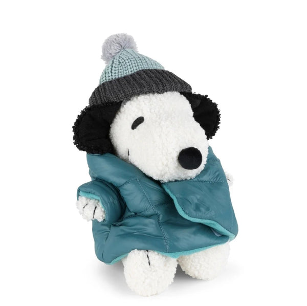 Snoopy with Puffer Jacket (20cm). Australian Art Prints, Gifts, Fashion and Homewares. Green Door Decor. www.greendoordecor.com.au