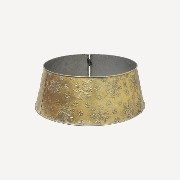 Snowflake Gold Tree Skirt - Small  by French Country Collections. Australian Art Prints and Homewares. Green Door Decor. www.greendoordecor.com.au