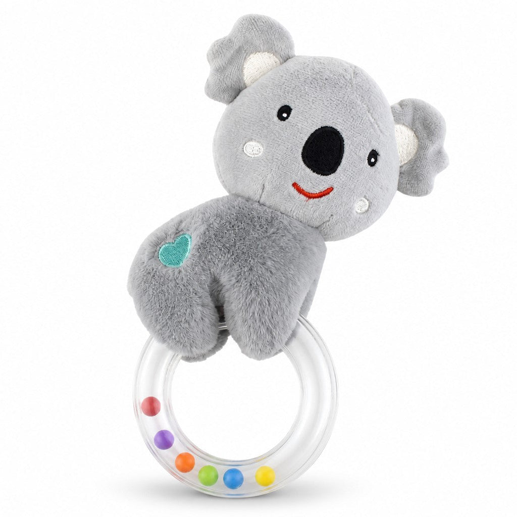 Snuggle Buddy Kuddly Koala Ring Rattle by Eleganter Australia. Australian Art Prints, Gifts, Fashion and Homewares. Green Door Decor. www.greendoordecor.com.au