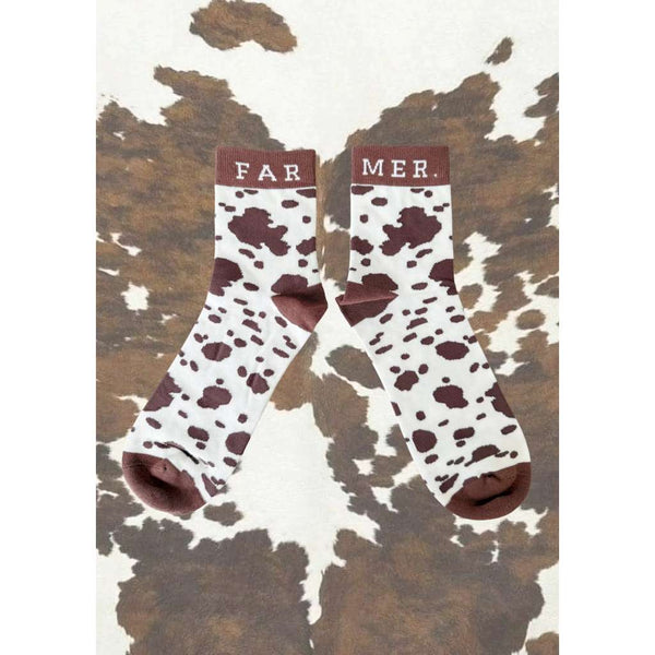 'Moo Walk' Socks | FAR MER. by Whitney | Whitney Spicer Art. Australian Art Prints, Fashion and Homewares. Green Door Decor. www.greendoordecor.com.au