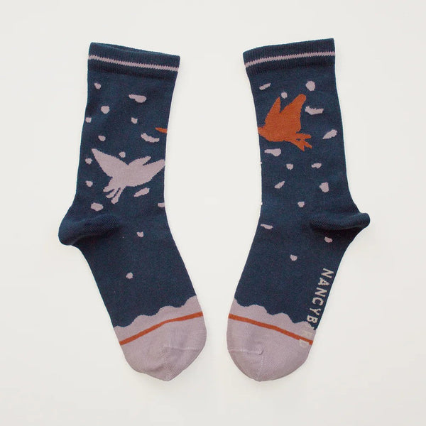 Socks | Night Herons by Nancybird. Australian Art Prints, Fashion and Homewares. Green Door Decor. www.greendoordecor.com.au