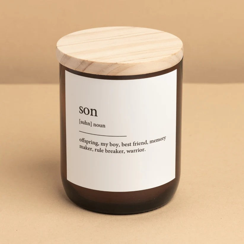 'Son' | Dictionary Candle by The Commonfolk Collective. Australian Art Prints and Homewares. Green Door Decor. www.greendoordecor.com.au