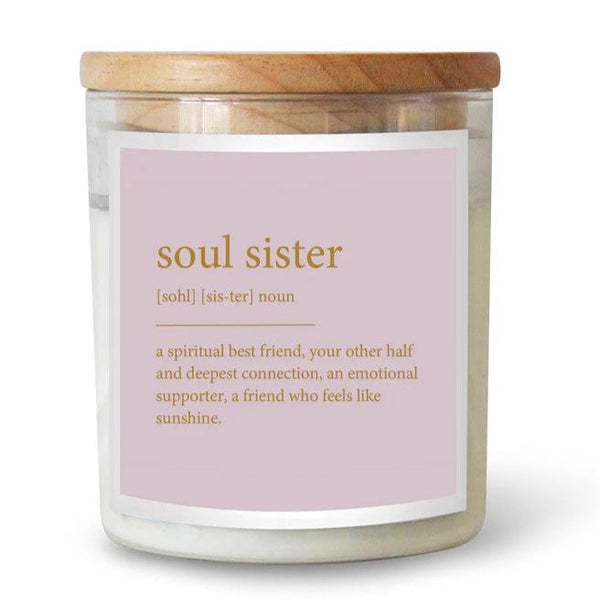 'Soul Sister' Dictionary Meaning | GOLDIE Candle by The Commonfolk Collective. Australian Art Prints and Homewares. Green Door Decor. www.greendoordecor.com.au