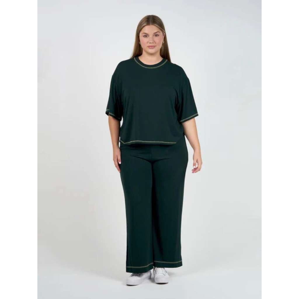 Spears Bamboo T-Shirt - Dark Green by Lou Lou Australia. Australian Art Prints and Homewares. Green Door Decor. www.greendoordecor.com.au