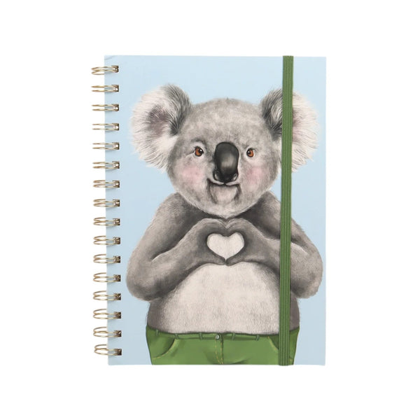 A5 Spiral Notebook | I Heart Koala by La La Land. Australian Art Prints, Gifts, Fashion and Homewares. Green Door Decor. www.greendoordecor.com.au