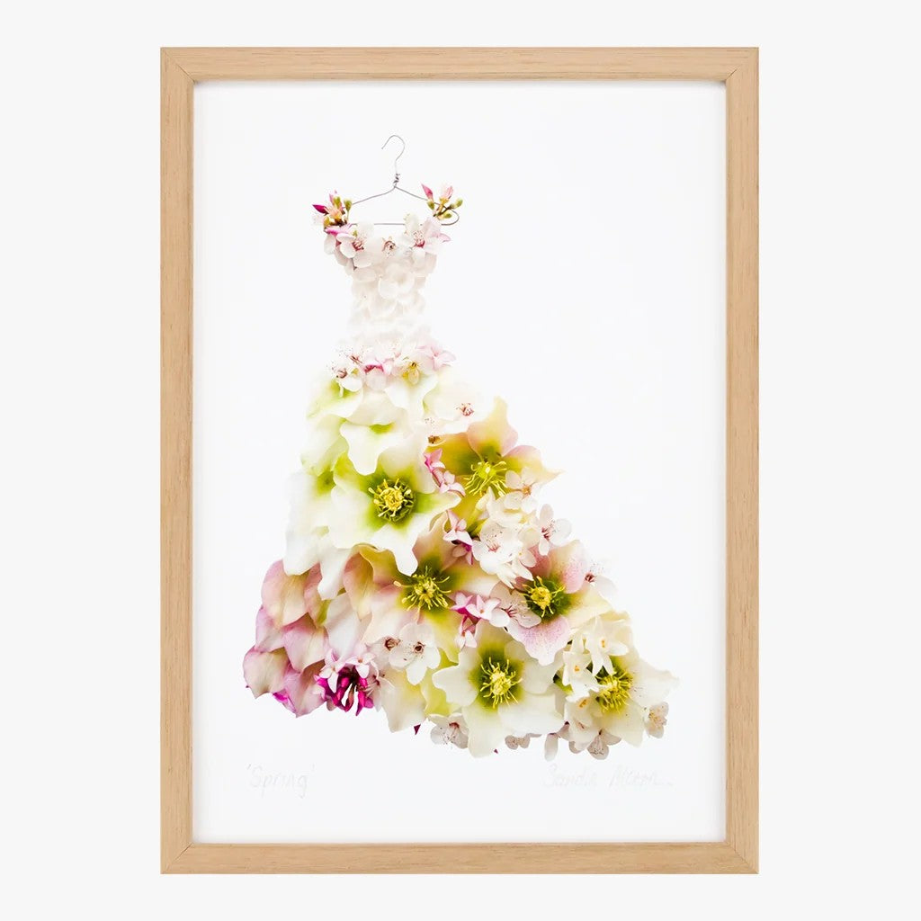 Springtime Dress | Art Print by Petal & Pins. Australian Art Prints, Gifts, Fashion and Homewares. Green Door Decor. www.greendoordecor.com.au