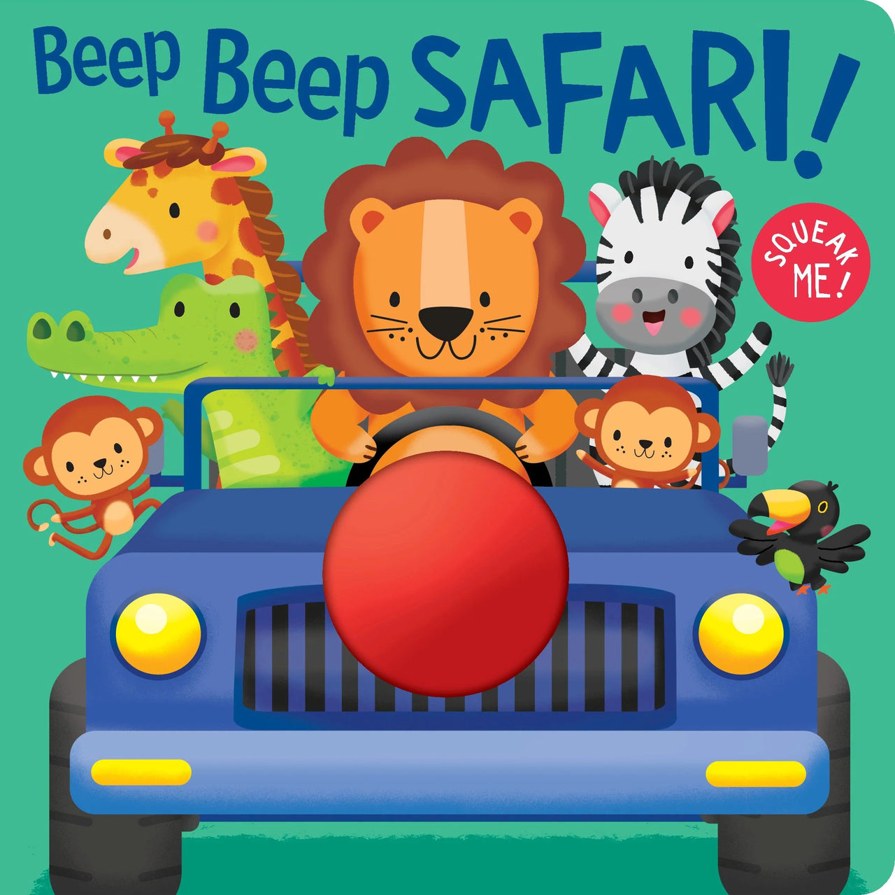 Squeak Me! | Board Book | Beep, Beep Safari! by Lake Press. Australian Art Prints, Gifts, Fashion and Homewares. Green Door Decor. www.greendoordecor.com.au