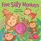 Squeaky Plush Board Book | Five Silly Monkeys by Lake Press. Australian Art Prints, Gifts, Fashion and Homewares. Green Door Decor. www.greendoordecor.com.au
