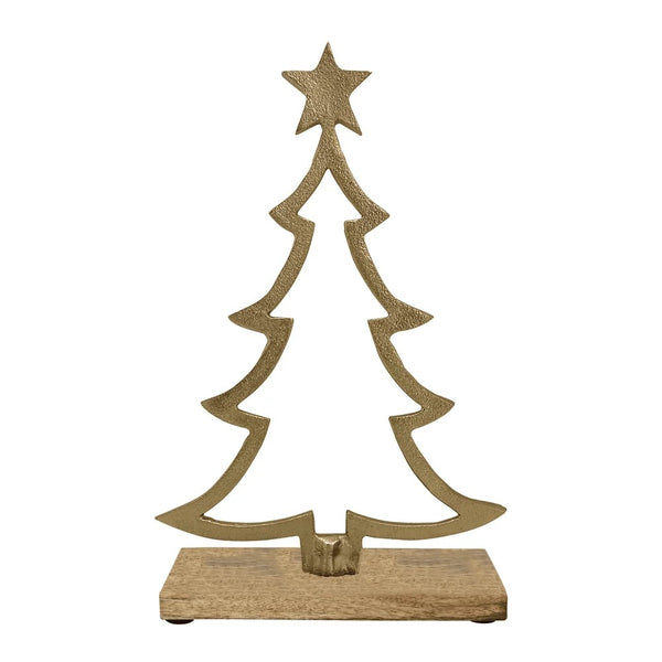 Starlight X-Mas Tree on Wood Base | Gold by J.Elliot Home. Australian Art Prints, Gifts, Fashion and Homewares. Green Door Decor. www.greendoordecor.com.au