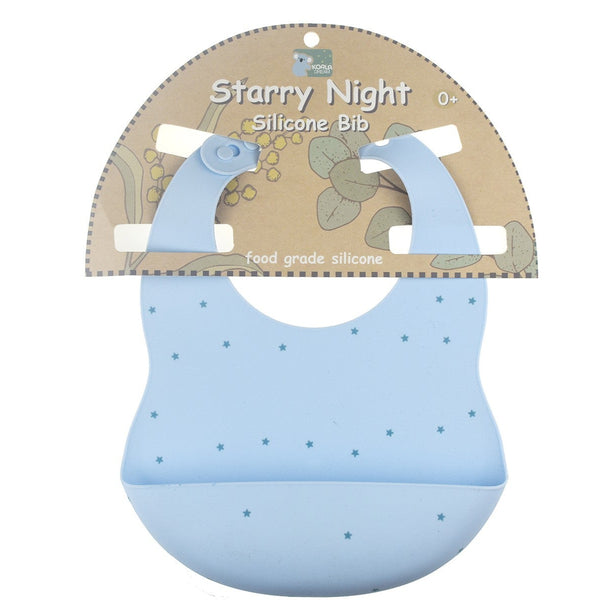 Starry Night Silicone Bib | Blue by Eleganter Australia. Australian Art Prints, Gifts, Fashion and Homewares. Green Door Decor. www.greendoordecor.com.au