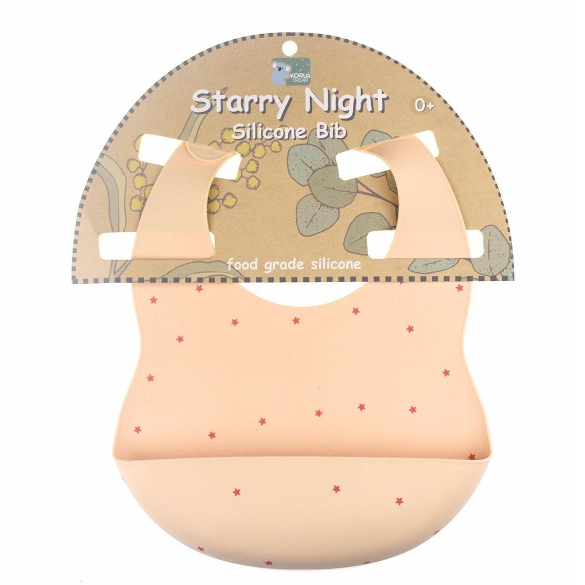 Starry Night Silicone Bib | Pink by Eleganter Australia. Australian Art Prints, Gifts, Fashion and Homewares. Green Door Decor. www.greendoordecor.com.au