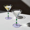 Stripe Martini Glass Set | Lilac/Green by Fazeek. Australian Art Prints and Homewares. Green Door Decor. www.greendoordecor.com.au