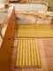 Stripe Reversible Mustard | Long Bath Mat by Bonnie & Neil. Australian Art Prints, Gifts, Fashion and Homewares. Green Door Decor. www.greendoordecor.com.au