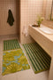 Long Bath Mat | Stripe Reversible Khaki by Bonnie and Neil. Australian Art Prints, Fashion and Homewares. Green Door Decor. www.greendoordecor.com.au