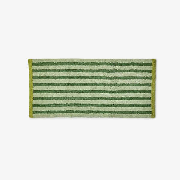 Long Bath Mat | Stripe Reversible Khaki by Bonnie and Neil. Australian Art Prints, Fashion and Homewares. Green Door Decor. www.greendoordecor.com.au