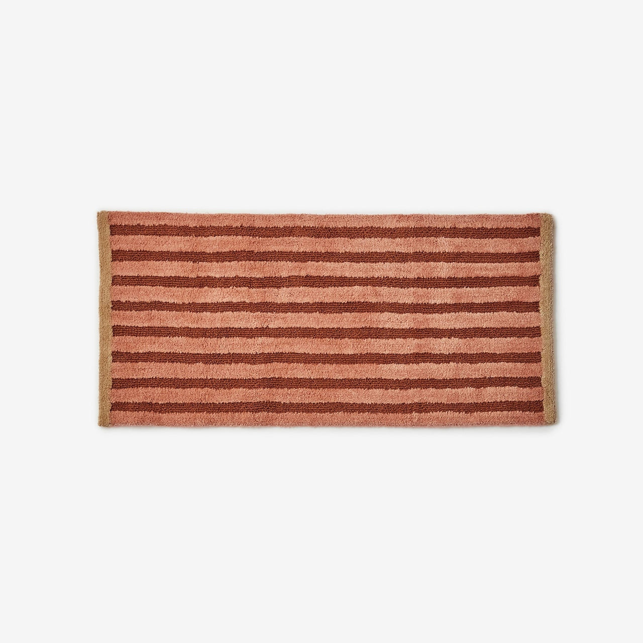 Long Bath Mat | Stripe Reversible Terracotta by Bonnie and Neil. Australian Art Prints, Fashion and Homewares. Green Door Decor. www.greendoordecor.com.au