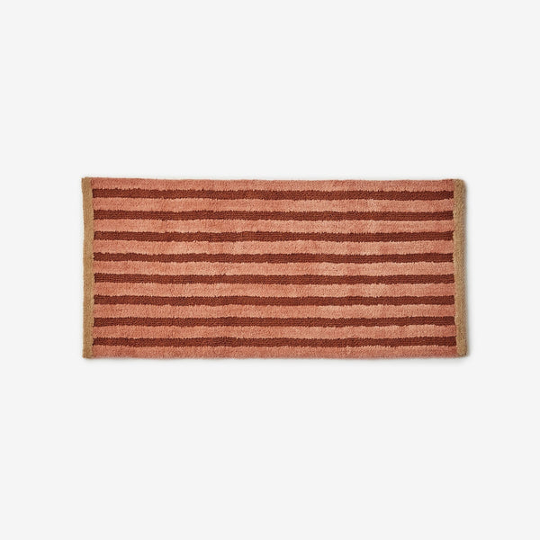 Long Bath Mat | Stripe Reversible Terracotta by Bonnie and Neil. Australian Art Prints, Fashion and Homewares. Green Door Decor. www.greendoordecor.com.au