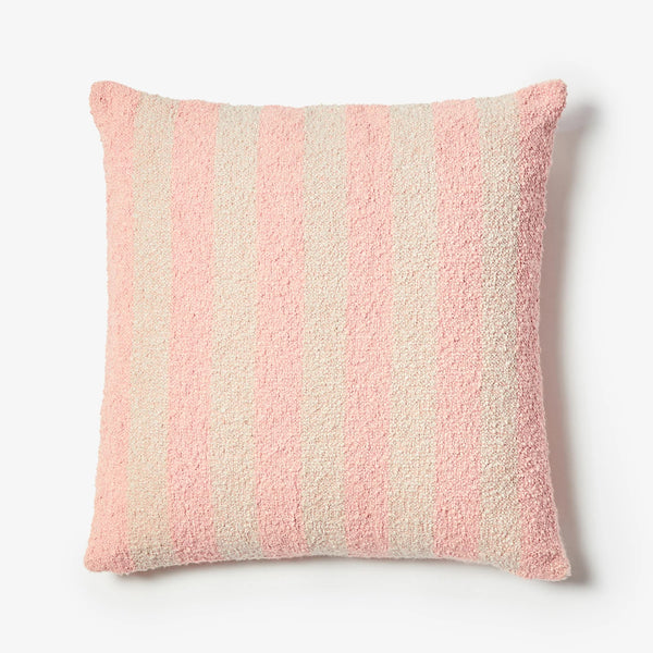 Boucle Cushion (60cm) | Stripe Soft Pink by Bonnie and Neil. Australian Art Prints and Homewares. Green Door Decor. www.greendoordecor.com.au