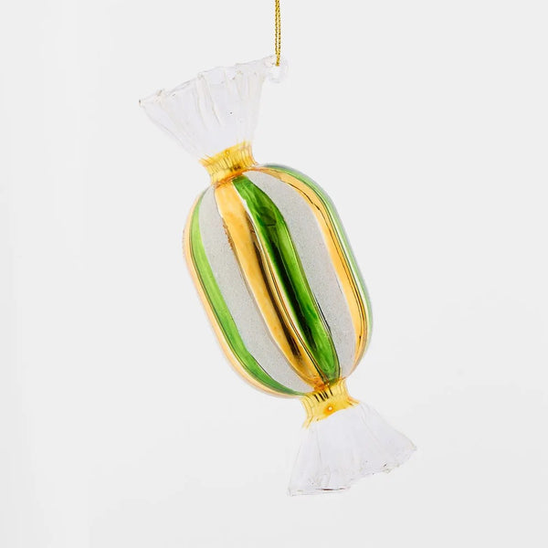 Striped Candy Decoration - Green | Christmas Hanging Decorations by Florabelle. Australian Art Prints and Homewares. Green Door Decor. www.greendoordecor.com.au