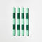 Striped Dinner Candles (Pack of 4) | Jade + Green by Fazeek. Australian Art Prints and Homewares. Green Door Decor. www.greendoordecor.com.au