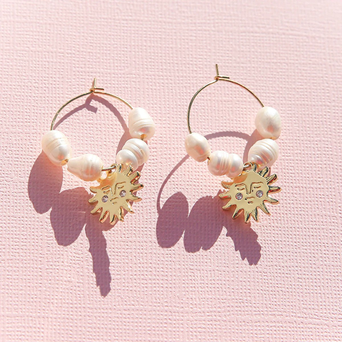 'Sun Pearl' Hoop Earrings by Kingston Jewellery. Australian Art Prints, Fashion and Homewares. Green Door Decor. www.greendoordecor.com.au