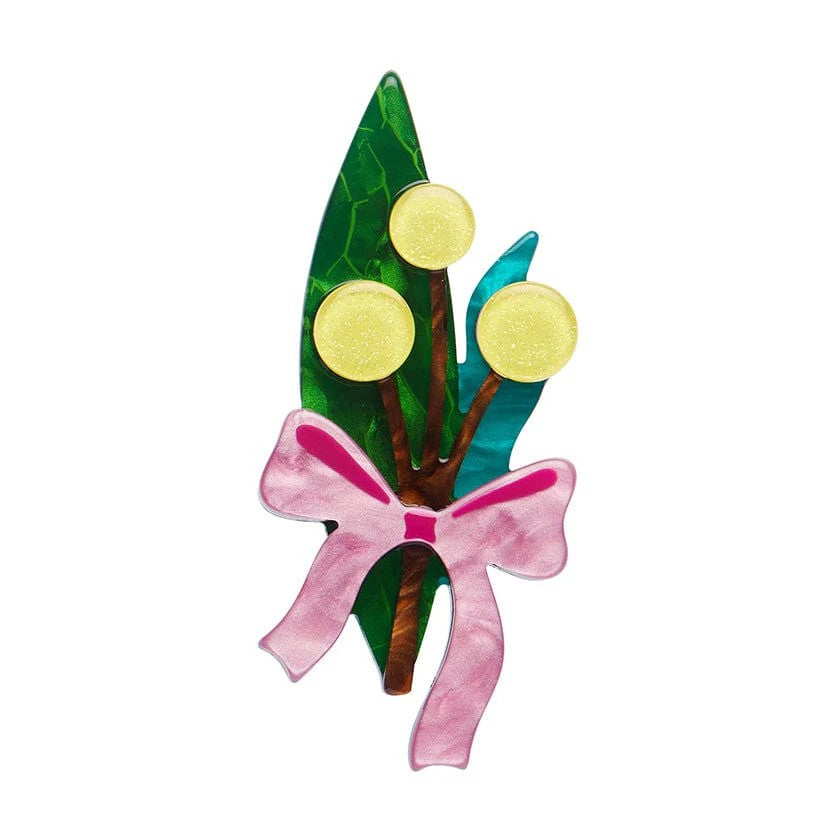 Sunny Billy Buttons Brooch | Erstwilder. Australian Art Prints and Homewares. Green Door Decor. www.greendoordecor.com.au