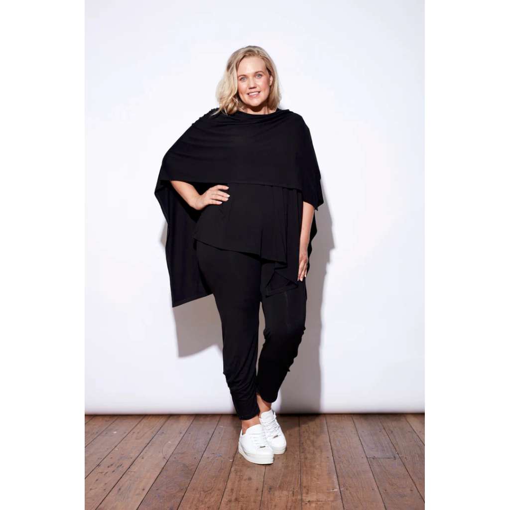 Supreme Cashmere/Bamboo Wrap - Black by Lou Lou Australia. Australian Art Prints and Homewares. Green Door Decor. www.greendoordecor.com.au