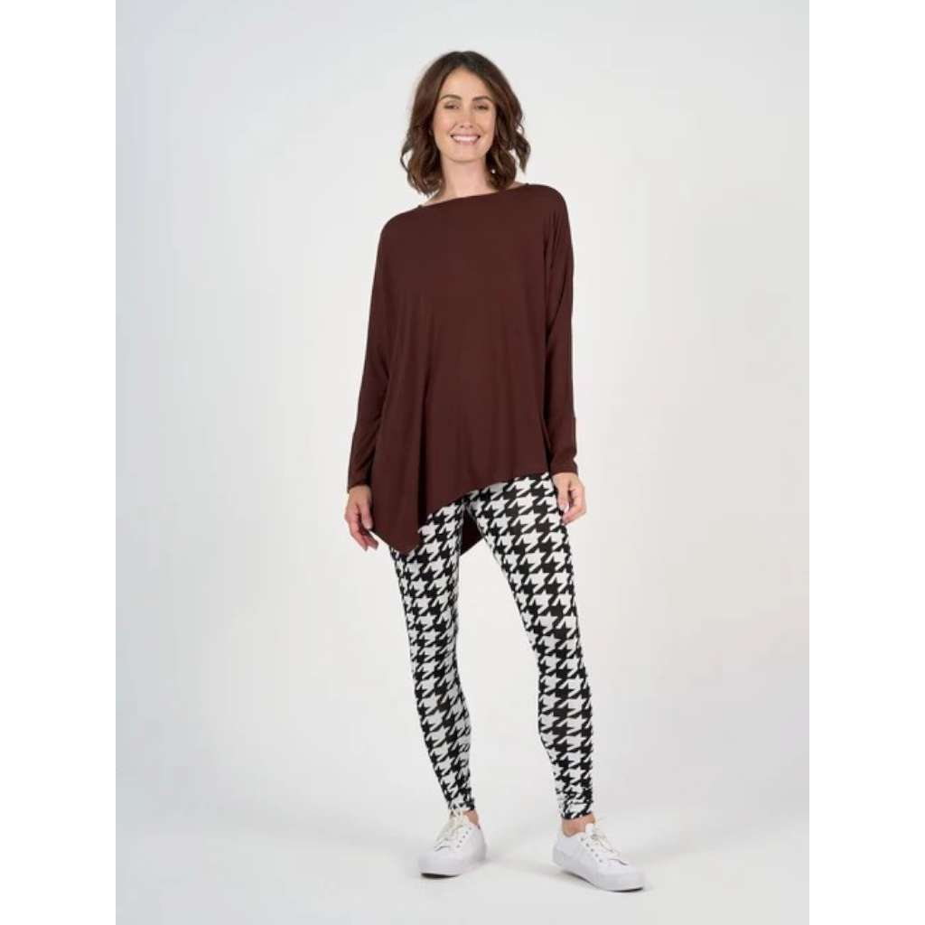 Susie Oversized Asymmetrical Bamboo Top | Burgundy by Lou Lou Australia. Australian Art Prints, Gifts, Fashion and Homewares. Green Door Decor. www.greendoordecor.com.au