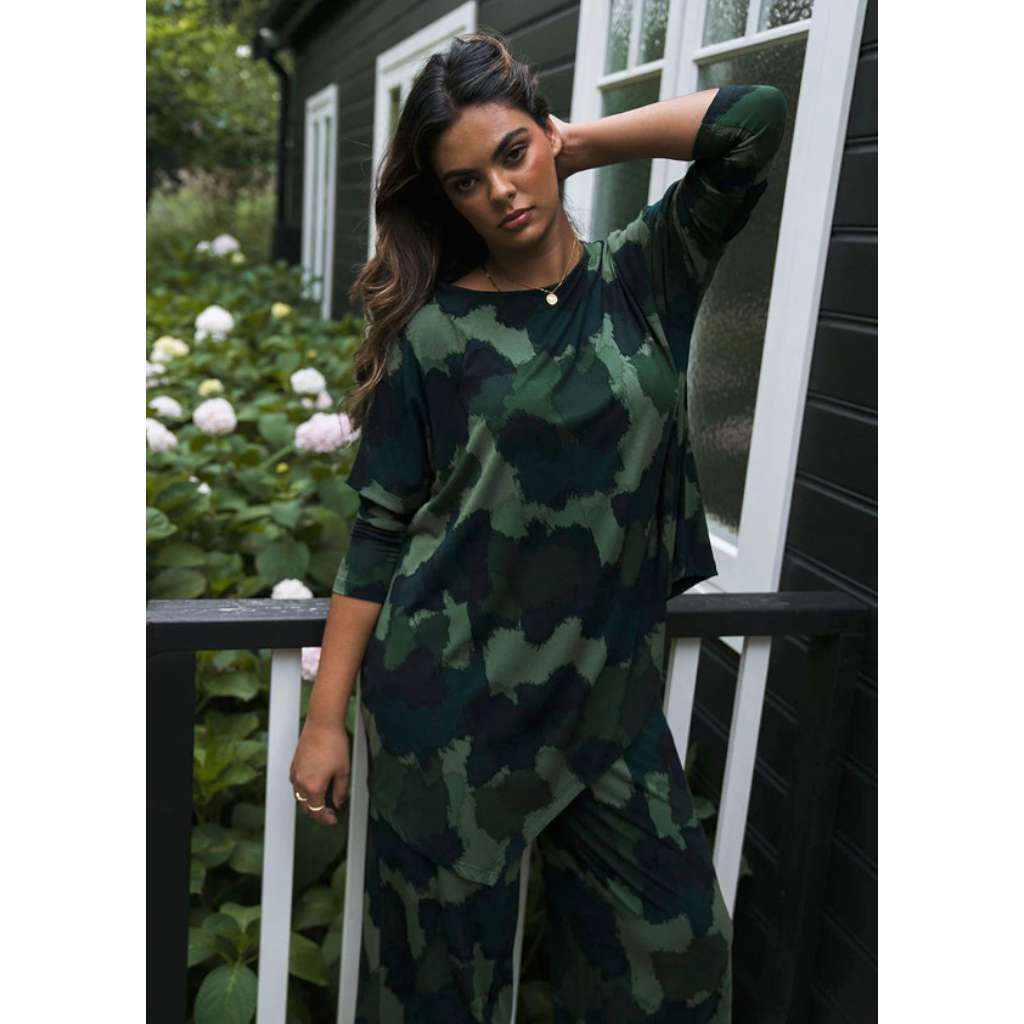 Susie Oversized Asymmetrical Bamboo Top | Camouflage by Lou Lou Australia. Australian Art Prints and Homewares. Green Door Decor. www.greendoordecor.com.au
