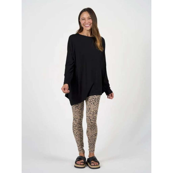Susie Oversized Asymmetrical Bamboo Top | Black by Lou Lou Australia. Australian Art Prints, Gifts, Fashion and Homewares. Green Door Decor. www.greendoordecor.com.au