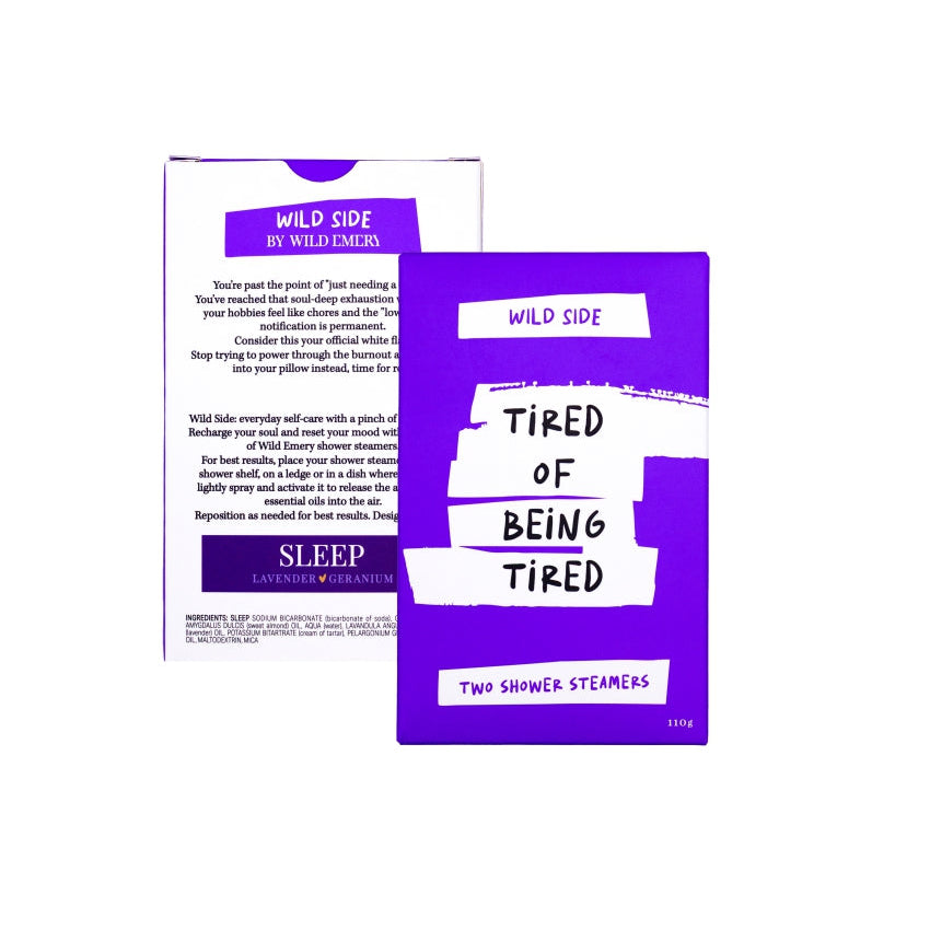 Wild Side Shower Steamer (2 Pack) | Tired Of Being Tired by Wild Emery. Australian Art Prints, Gifts, Fashion and Homewares. Green Door Decor. www.greendoordecor.com.au