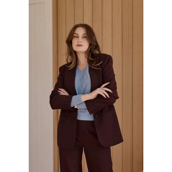 Tailored Blazer | Burgundy by Frock Me Out. Australian Art Prints, Gifts, Fashion and Homewares. Green Door Decor. www.greendoordecor.com.au