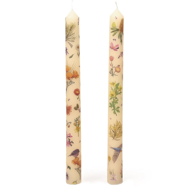 Tapered Candle Set | Botanical Blooms by La La Land. Australian Art Prints and Homewares. Green Door Decor. www.greendoordecor.com.au