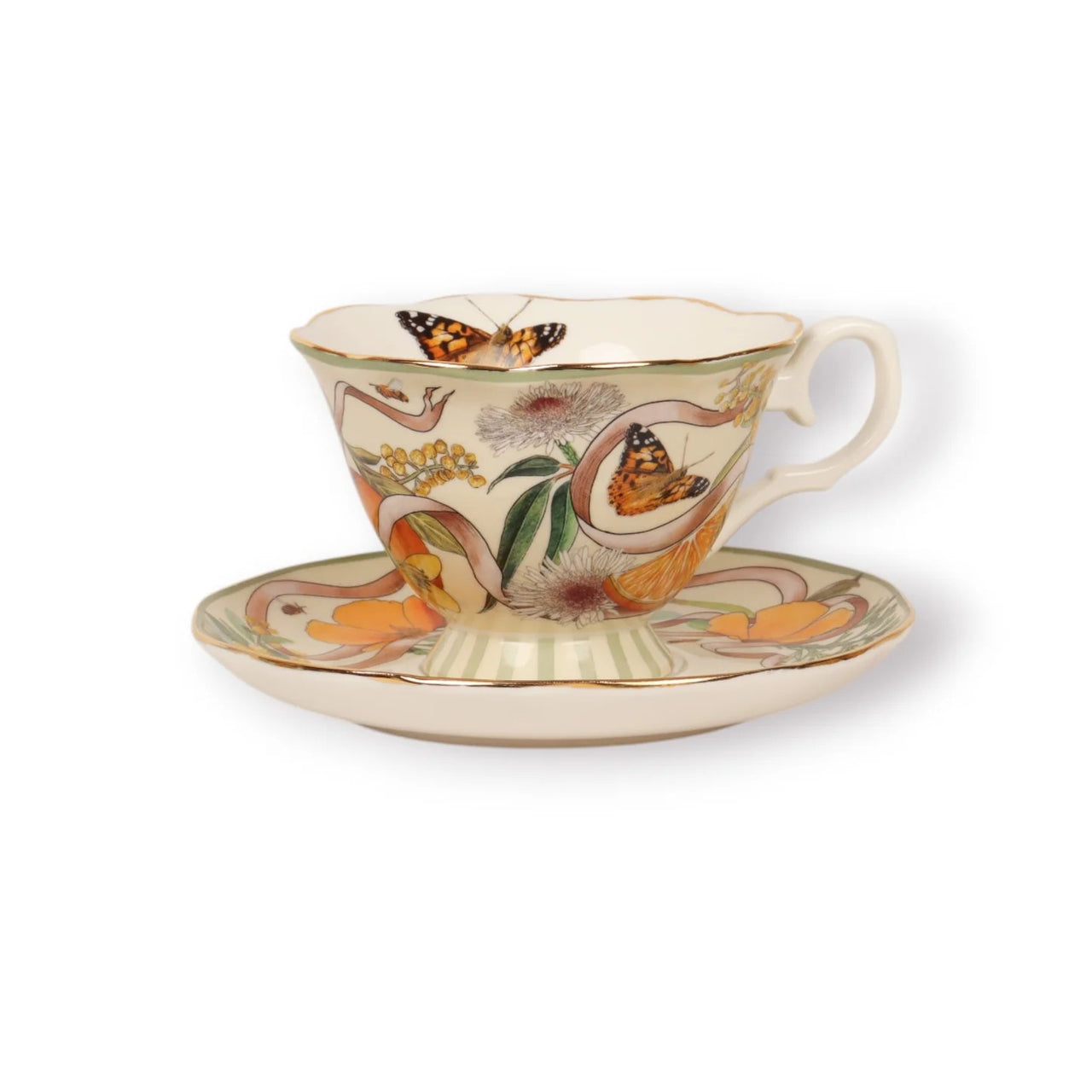 Tea Cup & Saucer | Golden Hour by La La Land. Australian Art Prints, Fashion and Homewares. Green Door Decor. www.greendoordecor.com.au