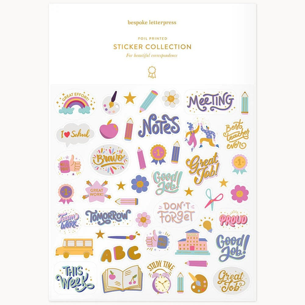 Teachers Toolkit Sticker Sheet by Bespoke Letterpress. Australian Art Prints and Homewares. Green Door Decor. www.greendoordecor.com.au