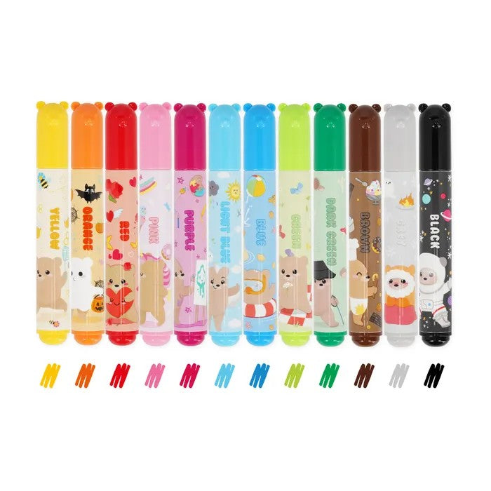 Legami | 'Teddy Friends' Markers Set | Teddy Bear by Paperie. Australian Art Prints, Gifts, Fashion and Homewares. Green Door Decor. www.greendoordecor.com.au