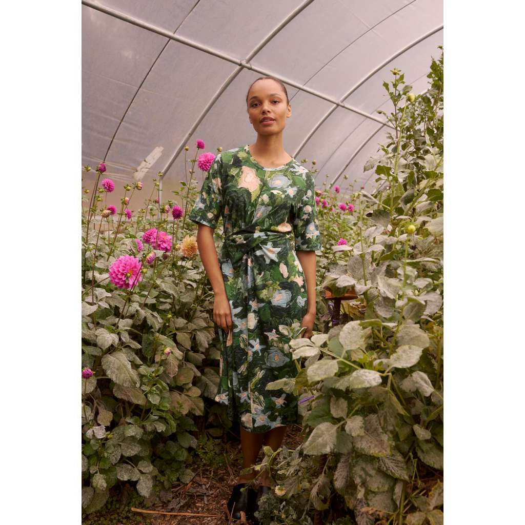 Terra Short Sleeve Wrap Dress | Garden by Nancybird. Australian Art Prints and Homewares. Green Door Decor. www.greendoordecor.com.au