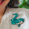 The Ancient Alligator Brooch | Erstwilder x Pete Cromer. Australian Art Prints and Homewares. Green Door Decor. www.greendoordecor.com.au