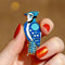 The Boisterous Blue Jay Enamel Pin | Erstwilder x Pete Cromer. Australian Art Prints and Homewares. Green Door Decor. www.greendoordecor.com.au