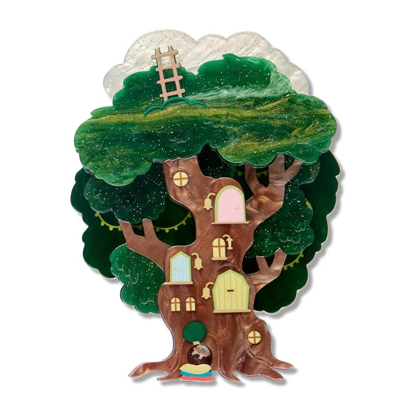 The Faraway Tree Brooch | Erstwilder x Fleur Harris x Enid Blyton 'The Magic Faraway Tree'. Australian Art Prints, Gifts, Fashion and Homewares. Green Door Decor. www.greendoordecor.com.au
