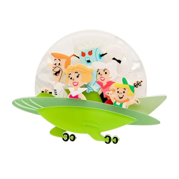 The Jetsons Aerocar Brooch | Hanna-Barbera x Erstwilder. Australian Art Prints, Fashion and Homewares. Green Door Decor. www.greendoordecor.com.au