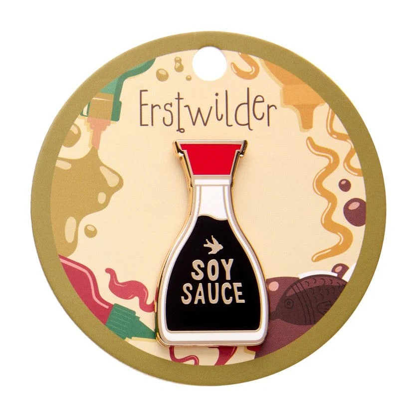 The Joy of Soy Enamel Pin | Erstwilder by Erstwilder. Australian Art Prints and Homewares. Green Door Decor. www.greendoordecor.com.au