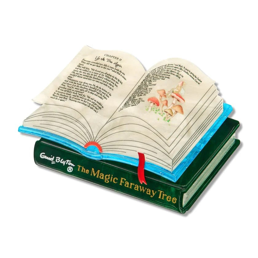 The Magic Faraway Tree Book Brooch | Erstwilder x Fleur Harris x Enid Blyton 'The Magic Faraway Tree'. Australian Art Prints, Gifts, Fashion and Homewares. Green Door Decor. www.greendoordecor.com.au