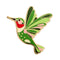 The Radiant Ruby-Throated Hummingbird Enamel Pin | Erstwilder x Pete Cromer. Australian Art Prints and Homewares. Green Door Decor. www.greendoordecor.com.au