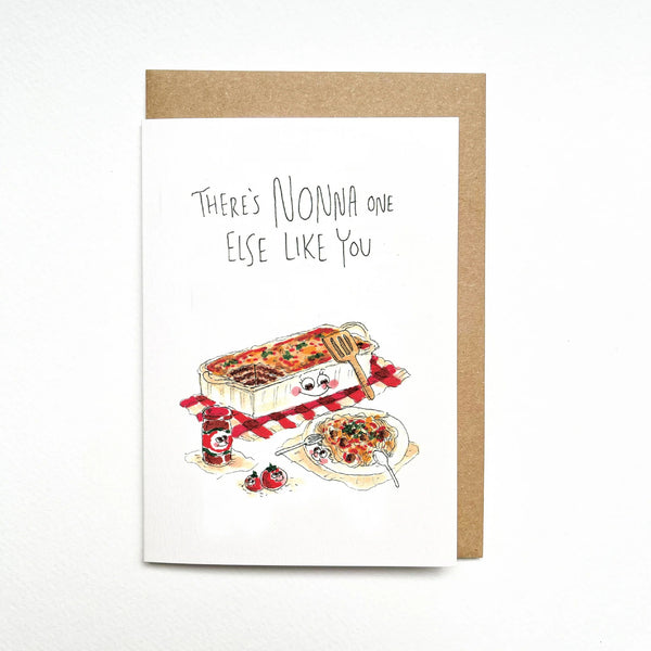 There's Nonna One Else Like You | Greeting Card by Well Drawn. Australian Art Prints, Gifts, Fashion and Homewares. Green Door Decor. www.greendoordecor.com.au