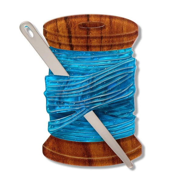 Thread The Needle Brooch | Erstwilder. Australian Art Prints, Gifts, Fashion and Homewares. Green Door Decor. www.greendoordecor.com.au