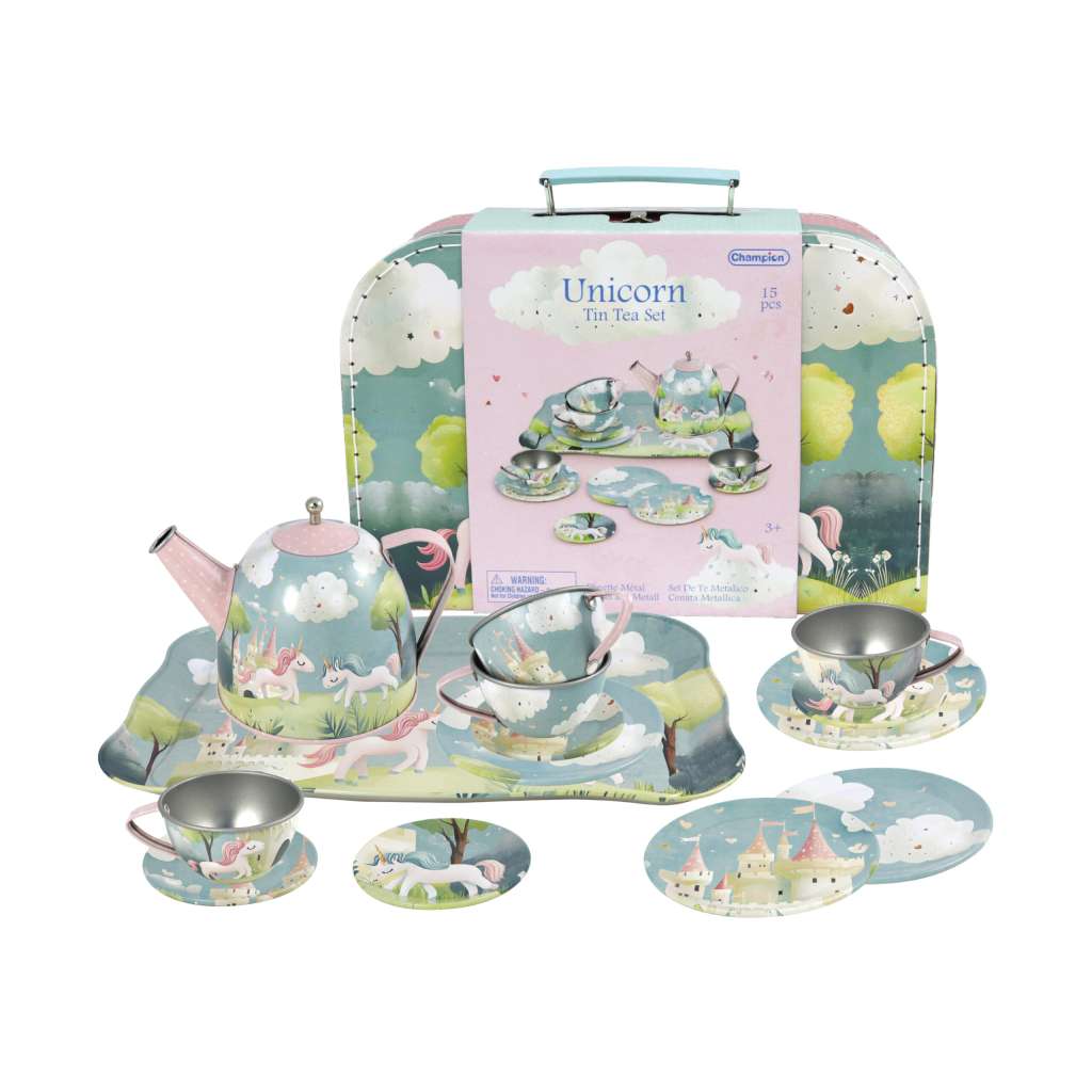 Tin Tea Set | Unicorn by Knox & Floyd. Australian Art Prints and Homewares. Green Door Decor. www.greendoordecor.com.au