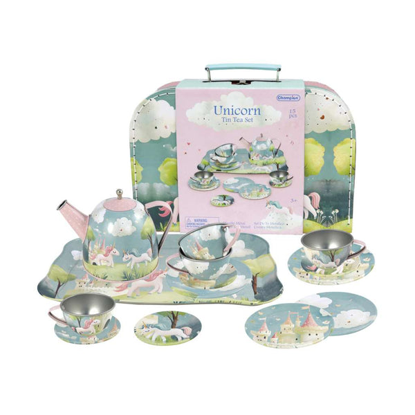 Tin Tea Set | Unicorn by Knox & Floyd. Australian Art Prints and Homewares. Green Door Decor. www.greendoordecor.com.au